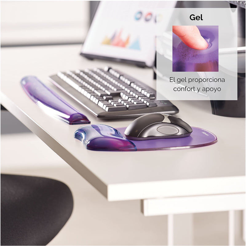 Fellowes Gel Crystals Wrist Rest, Purple (91437)