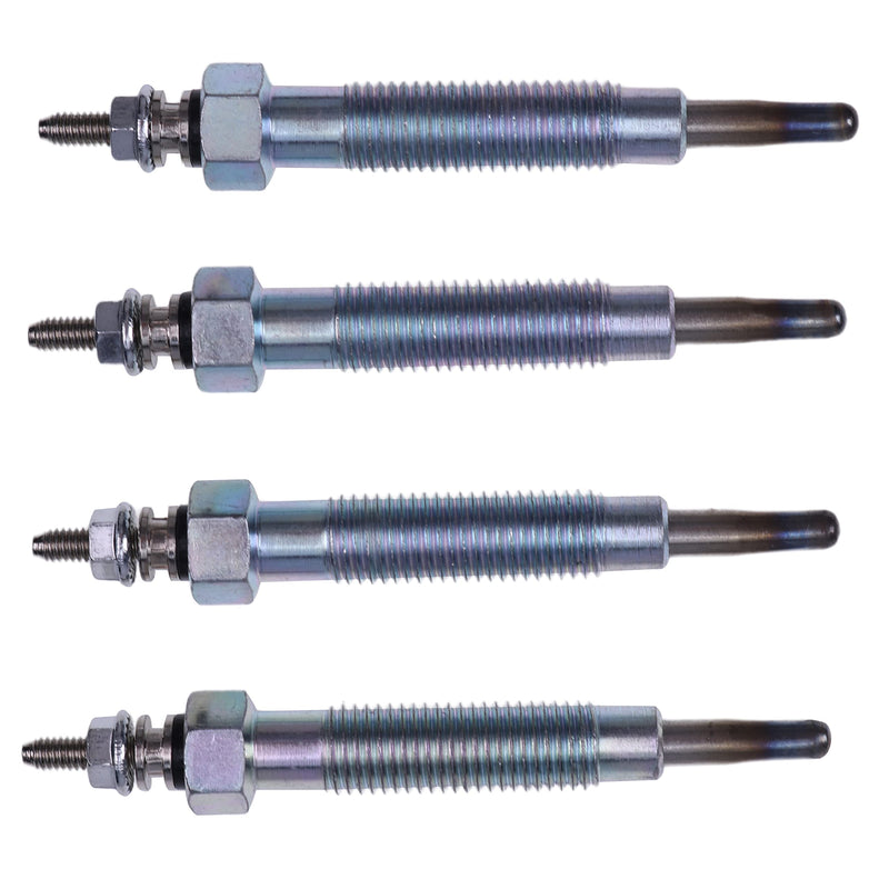 JEENDA Glow Plug E6303-65511 E6301-65512 Compatible with Kioti CK25 CK2510 CK2610 CK27 CK30 CK35 DK35 DK40 DK45 DK50 DK551 DS3510 DS4510 LK2554 LK2610 LK30 Mahindra 3510 (4) 4