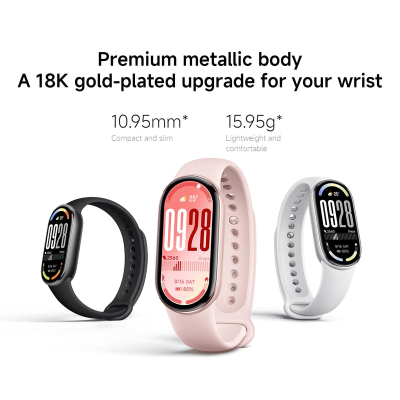 XIAOMI Mi Smart Watch Band 10, 5ATM Waterproof Fitness Step Tracker Sports Digital Smart Watch Health Band for Men Women, 1.72" AMOLED Display, 150+ Sports Modes 24/7 Sleep Monitor (Black) Black