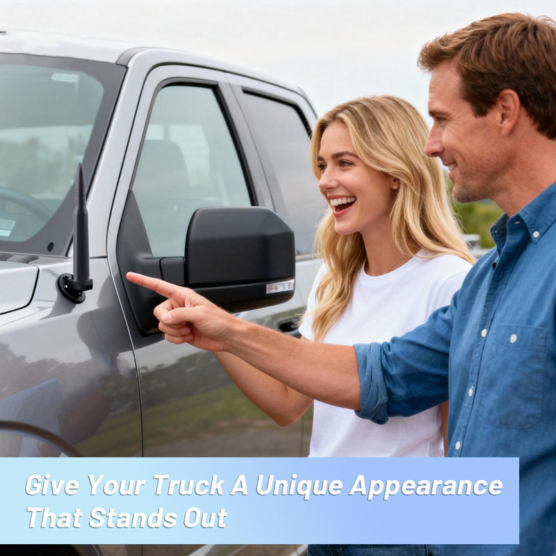 [AUSTRALIA] - 7.8in 50 Cal Bullet Antenna Black Antenna for Truck Car Antenna Replacement Truck Antenna Slverado 1500 Bullet Antenna Ford f150 f250 f350 GMC Sierra 1500 ram 1500 Jeep Dodge (Black) 7.8inch 