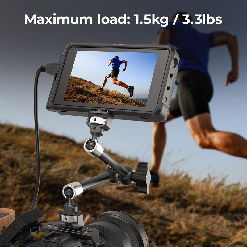[AUSTRALIA] - SMALLRIG 11'' Magic Arm with 1/4"-20 Screws & Spring-Loaded Pins, 1.5kg Load Capacity, 360° Dual Ball Head, Non-Slip Design for Cameras/Lights/Monitors/Mics/Phones – 5309 1-Pack (Upgraded Version) 
