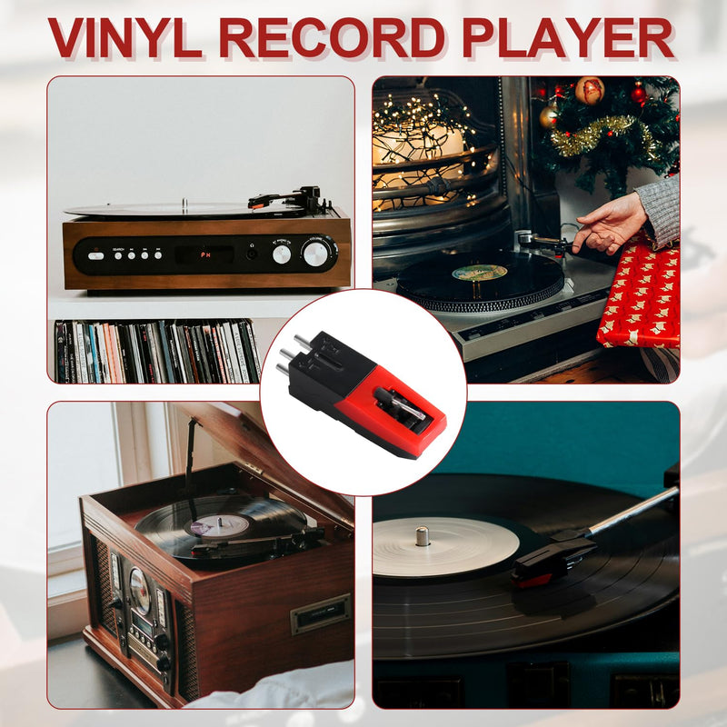 3pcs Universal Record Player Cartridge, Vinyl Turntable Cartridges Replacement Diamond Stylus Needle Turntable Needle Record Player Needle for LP Phonograph, Victrola, ION, Crosley