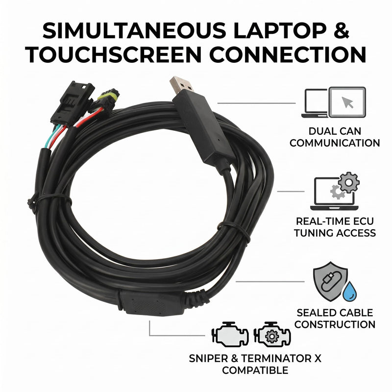USB CAN Communication Cable 558 443 2 with Y Splitter, Double Ended Sealed Harness Cable Connector Compatible for EFI EFI Terminator X