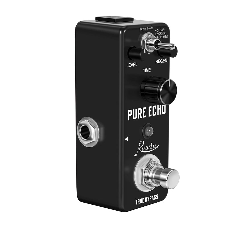 Rowin Digital Delay Guitar Effect Pedal Pure Echo with Clear Normal Reverse Function