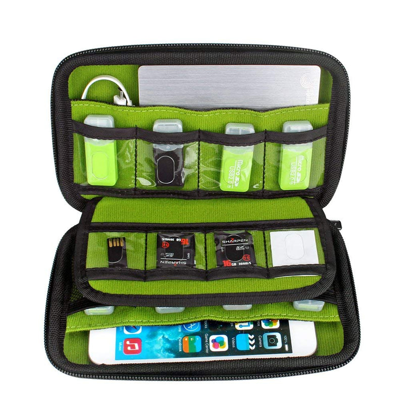 Aprince Digital Gadget Case Waterproof Memory Card Case,Designed for External Hard Drive,USB Flash Drives,Power Banks - Best for Traveling Black