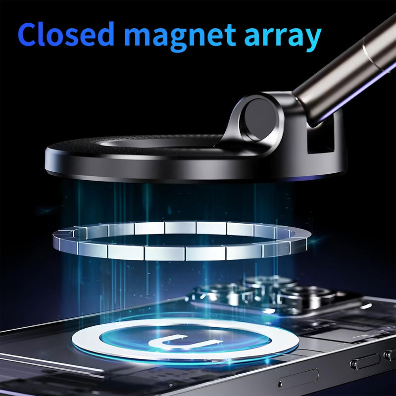 Car Phone Holder for MagSafe, 360° Adjustable Magnetic Phone Holder | Vacuum Suction Cup Phone Mount for Car Dashboard/Windshield, Car Mount for iPhone 17/16/15/14/13/12 Series,Samsung, Android