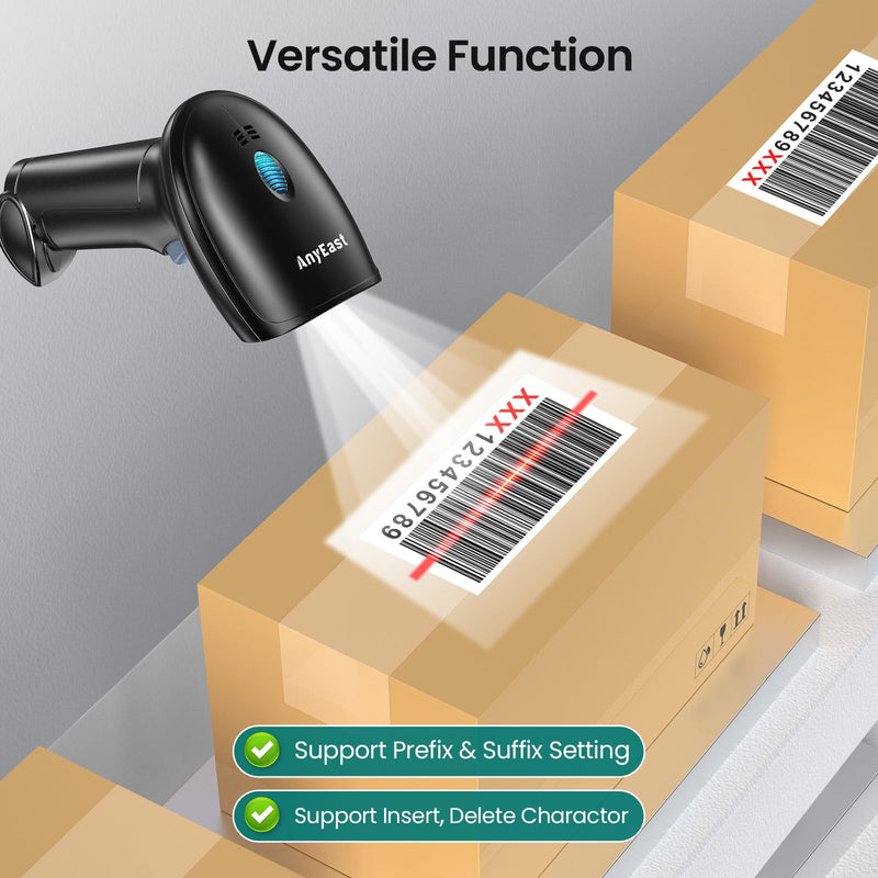 [AUSTRALIA] - 2D 1D Barcode Scanner : USB Wired Inventory QR Scanner with Stand for Computer POS MAC with Automatic Scanning, Handheld CMOS Image Bar Code Reader for Warehouse Library Supermarket Grey-AT003 