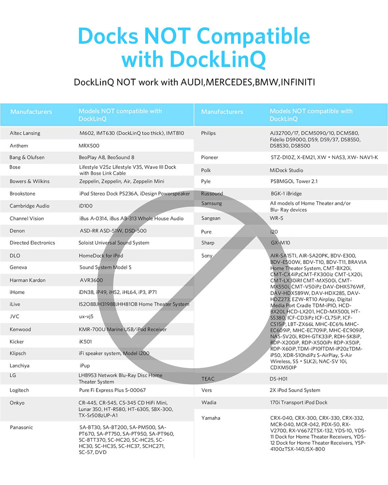 INVERY DockLinQ Pro Bluetooth 5.0 Adapter Receiver for Bose Sounddock and 30 pin iPod iPhone Music Docking Station(Not for Cars)