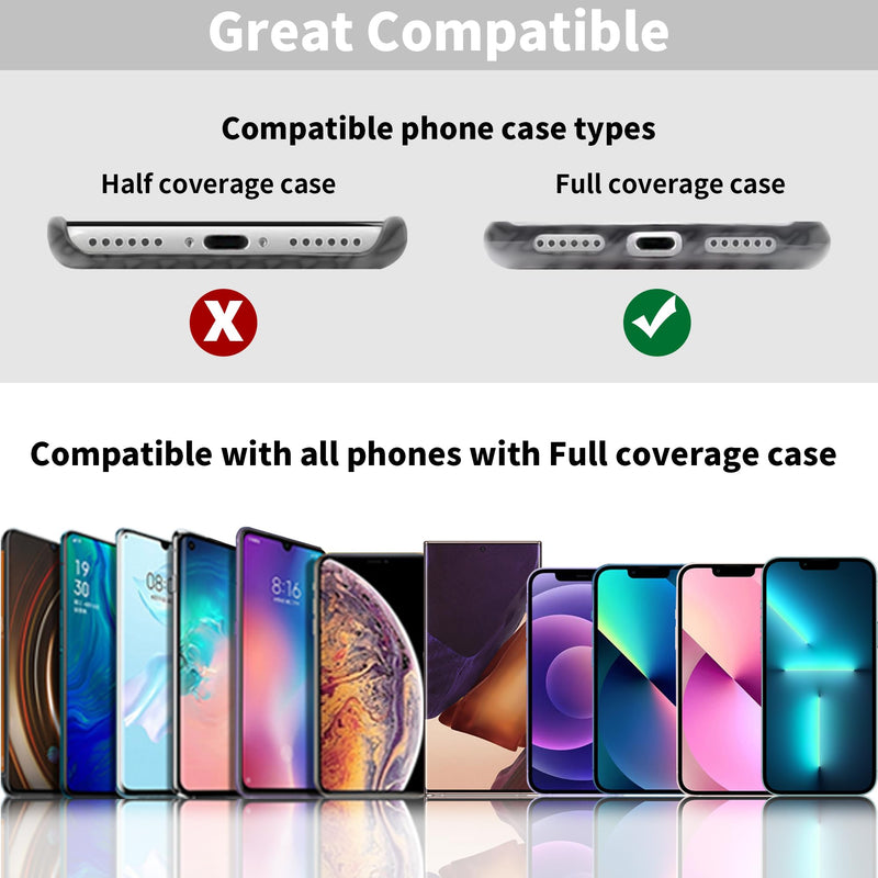 Phone Tether Tab for iPhone, Cell Phone Lanyard Patch, Phone Strap Replacement Part for All Full Phone Cases (White) White