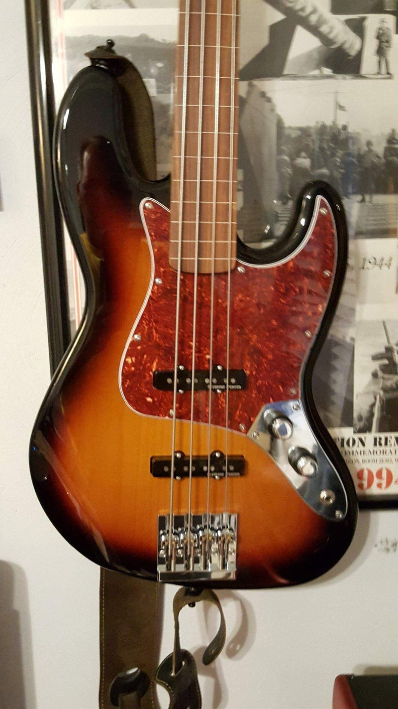 KAISH 4 String J Bass Style Pickguard Bass Pick Guard Scratch Plate for USA/Mexico Jazz J Bass Vintage Tortoise