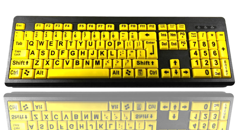 TRONWIRE Large Print Letter Wired USB 104 Keys High Contrast Keyboard for Desktop PC Computer