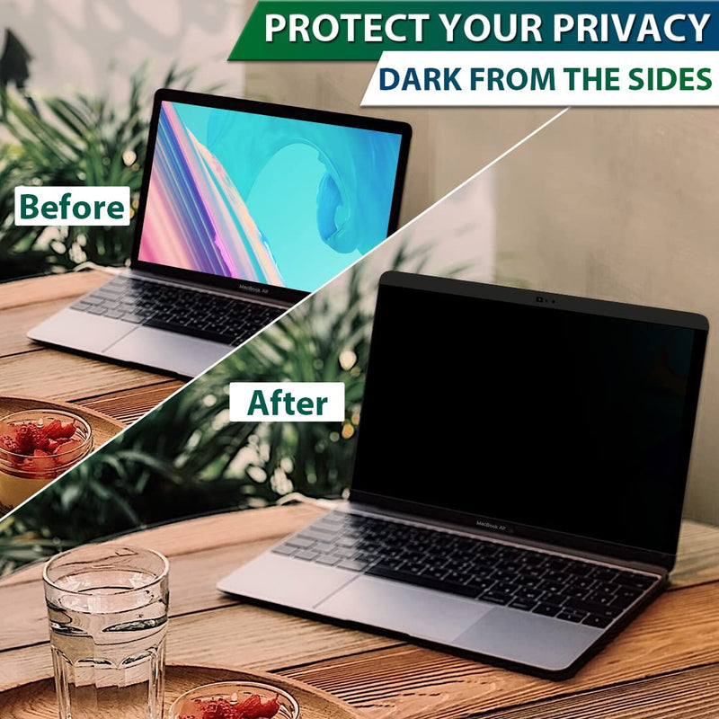 Privacy Screen MacBook Air 13 Inch(2018-2021,M1) |Mac Pro 13 In(2016-2022,M1,M2), Magnetic Removable Anti Glare Anti Blue Light Filter Macbook Air/Pro Privacy Screen for 13.3In with Camera Cover MacBook Pro 13 In(2016-2022,M1,M2)
