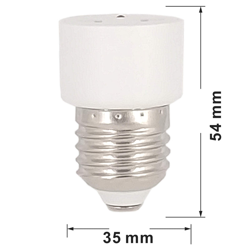 FExYinz E27 Adapter Socket Lamp Holder Adapter Conversion to Socket Multi-Way Pack of 2 2 Pcs pro Packung, Europäisches Inventar 02