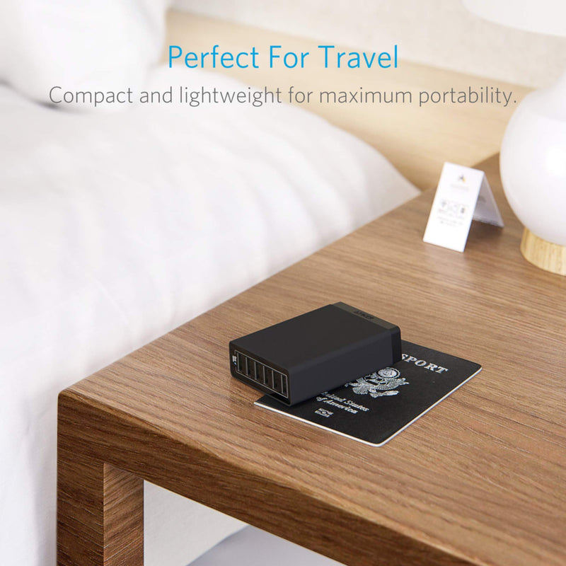 Anker Cable [5 Pack 6ft], USB to USB C Cable & Anker Charger, 60W 6 Port Charging Station