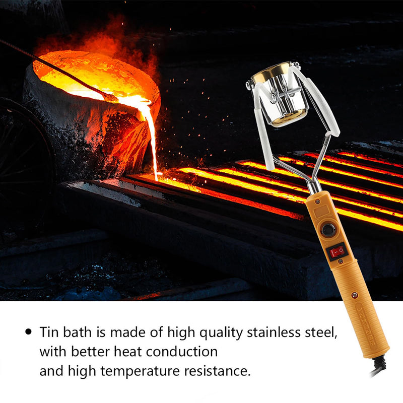 [AUSTRALIA] - Naroote Portable Soldering Crucible, 180W Electric Powered Melting Tin Soldering Crucible, Tin Melting Pot with Temperature Manipulation, Lead Melting Pot (180 180 W, europäischer Standard 220 V 