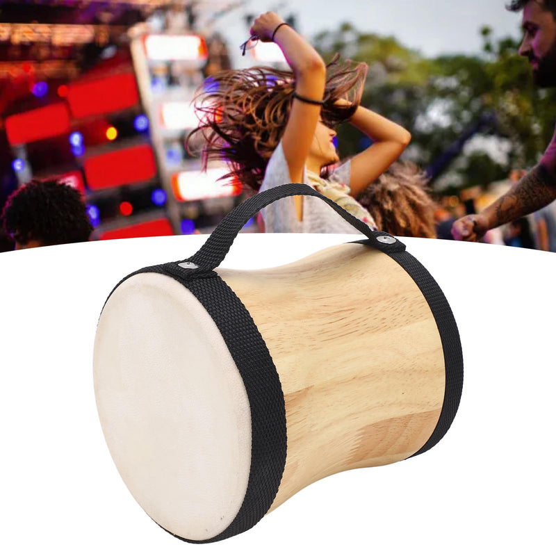 Hand Drum Kit Sheepskin Top Bongo Percussion Drum for Performances Parties Music Festivals (Black) Black