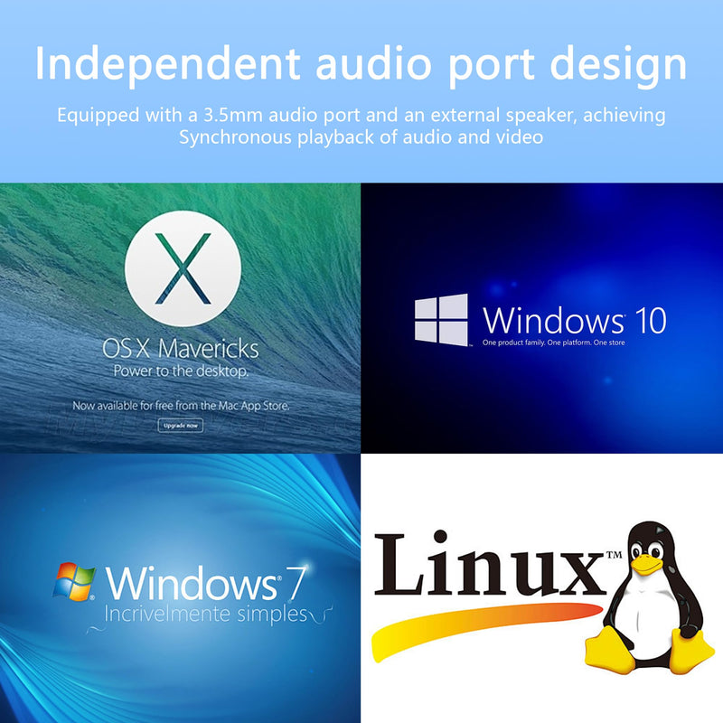 [AUSTRALIA] - CERRXIAN HDMI to VGA Adapter with 3.5mm Audio Jack Cable,Gold Plated HDMI to VGA 1080P@60Hz Digital Video Converter Cable for Desktop,Laptop,Projector, Monitor, HDTV 