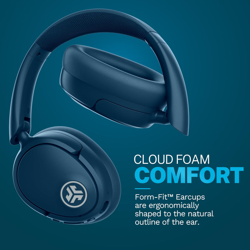 JLab JBuds Lux ANC, Over Ear Headphones, Active Noise Cancelling, Bluetooth, Limited Edition Navy Navy (Limited Edition)