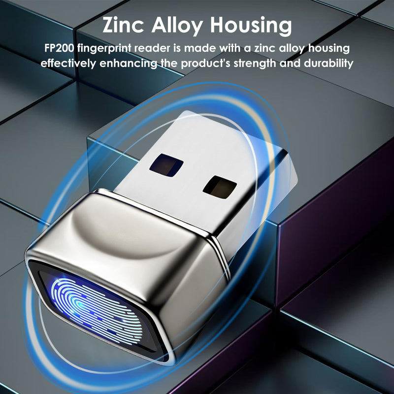 [AUSTRALIA] - USB Fingerprint Reader for Windows10/11, Windows Hello Mini Fingerprint Scanner,Metal Shell Auto Driver Setup-Windows Password-Free Login for PC Laptop 