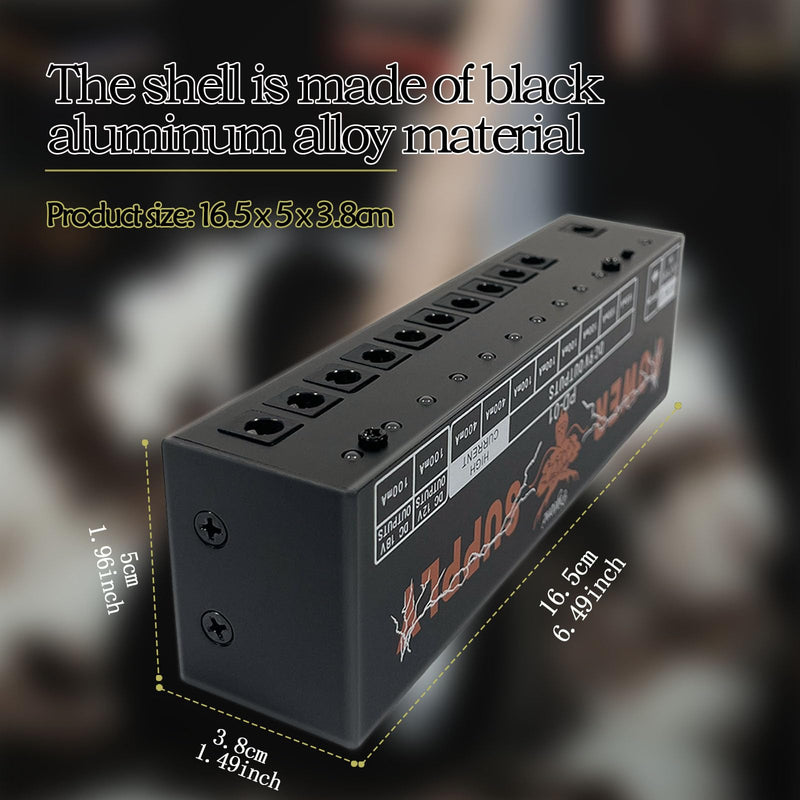 PD-01 Guitar Pedal Power Supply 10 Isolated DC Output for 9V/12V/18V Guitar Effect Pedal