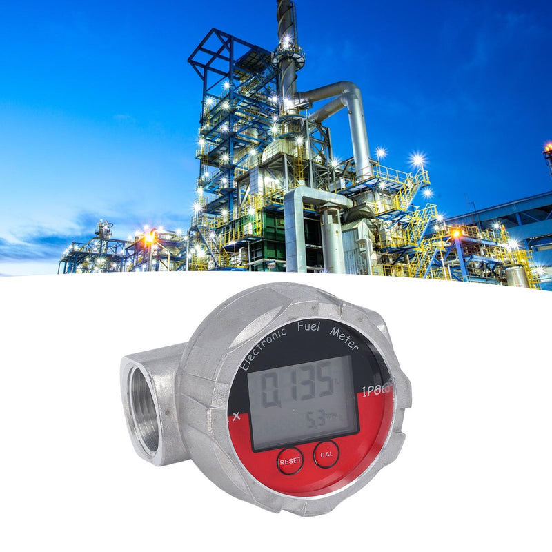 1 Inch Stainless Steel Flow Meter, Turbine Meter, Electronic Digital Flow Meter, Stainless Steel, Liquid Water, Petrol, Kerosene, Oil