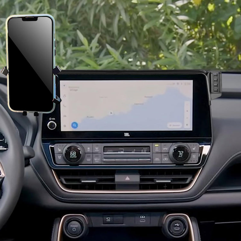 L2R for Toyota Grand Highlander 2024 2025 2026 Car Phone Holder Interior Dashboard Navigation Screen Mount Cell Phone Holder Stand Phone Cradles Compatible with All Smartphones (Black) Black