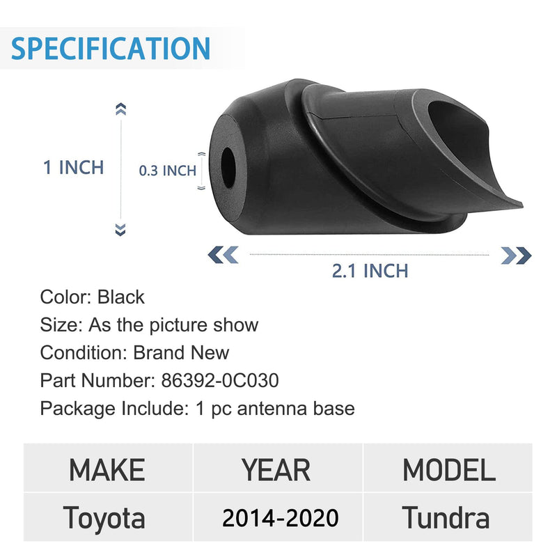 Antenna Base for Toyota Tundra 2014 2015 2016 2017 2018 2019 2020 86392-0C030 Antenna Ornament Grommet Rubber Mount Car Radio Antenna Bezel For 2014-2020