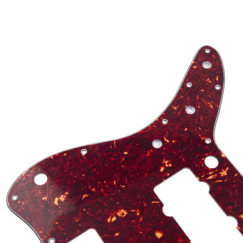 [AUSTRALIA] - 1Pcs Yootones 65 60s Vintage Pickguard Guitar Scratch Plate w/Screws Compatible with American/Mexican Made Vintage Style Jazzmaster Pickguard Replacement (4Ply Red Tortoise Shell) 4Ply Red Tortoise Shell 