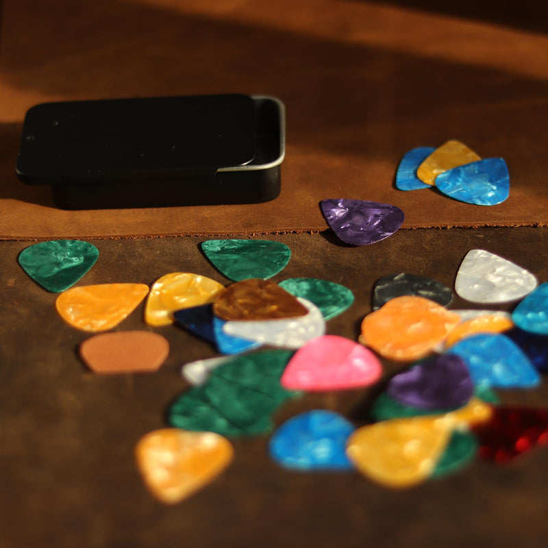 [AUSTRALIA] - 3 Thickness Guitar Picks,48 Pcs Fishkonw Guitar Picks for Acoustic Guitar,Thin,Medium,Heavy Guitar Pic for Bass Guitar 3 Thickness 