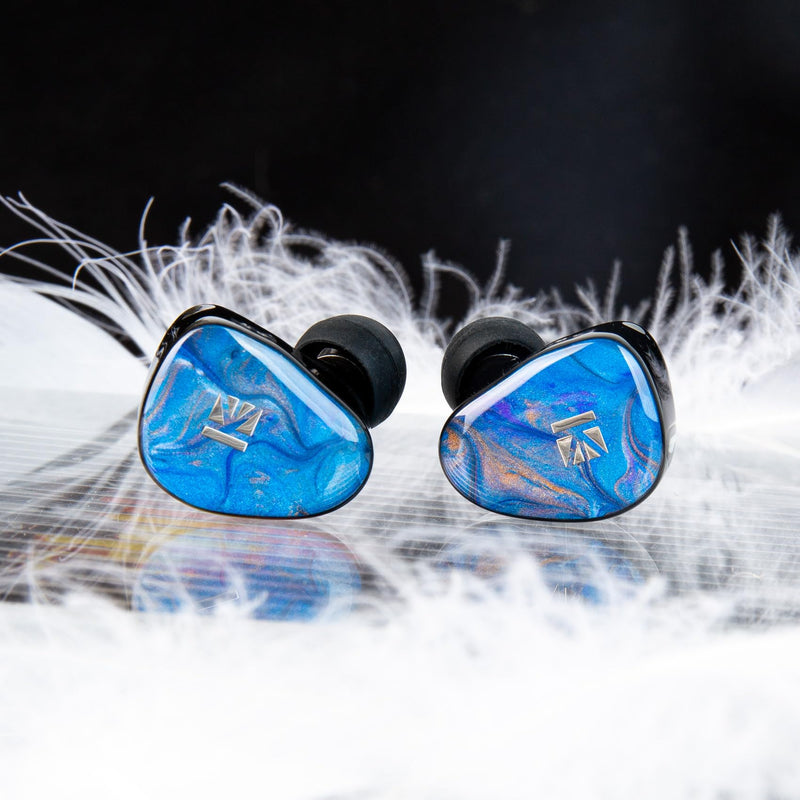 KBEAR KB02 in Ear Monitor Headphones Wired Earbuds HiFi IEM with 2PIN IEM Cable in Ears Earphones Gaming Earphones for Musicians Singers Audiophiles Guitarist Blue without Mic