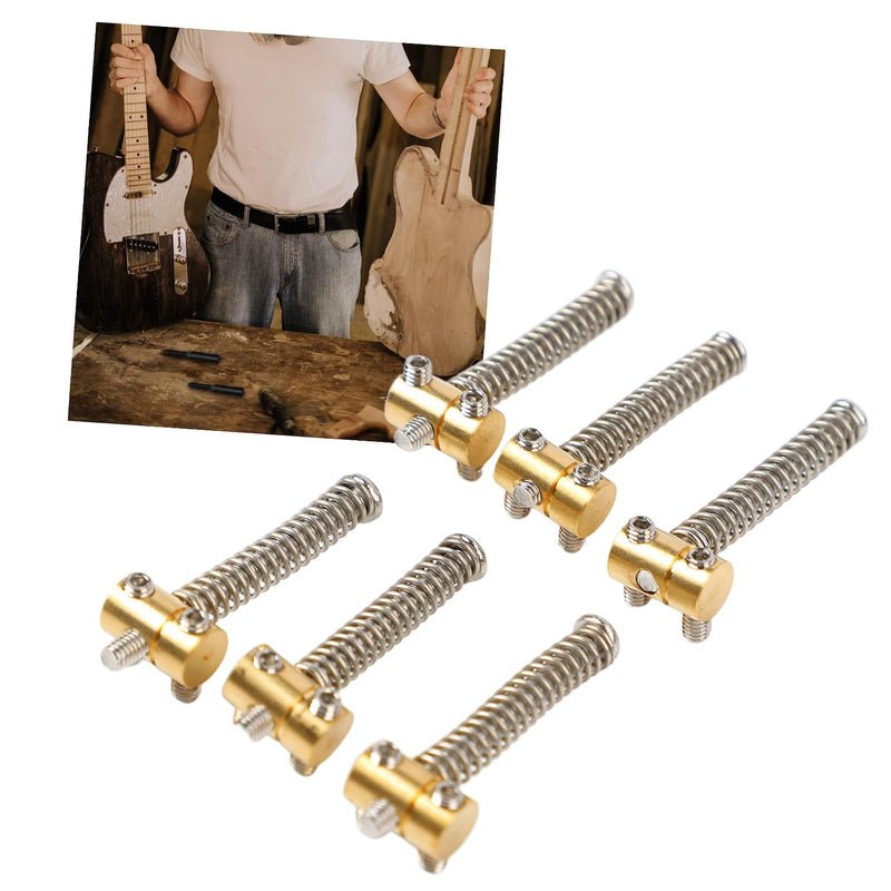 6Pcs Brass Compensated Saddles Guitar Saddles Set for TL Tailpiece Telecaster Electric Guitar Replacement Parts