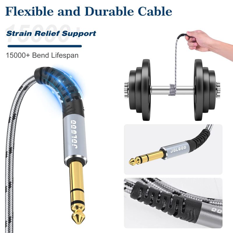 XLR Female to 1/4 Inch 6.35mm TRS Plug Balanced Interconnect Cable, XLR to Quarter inch Cable, 10 Feet, for Microphone,Mixer,Guitar,AMP,Speakers XLR Female to 1/4 TRS Male