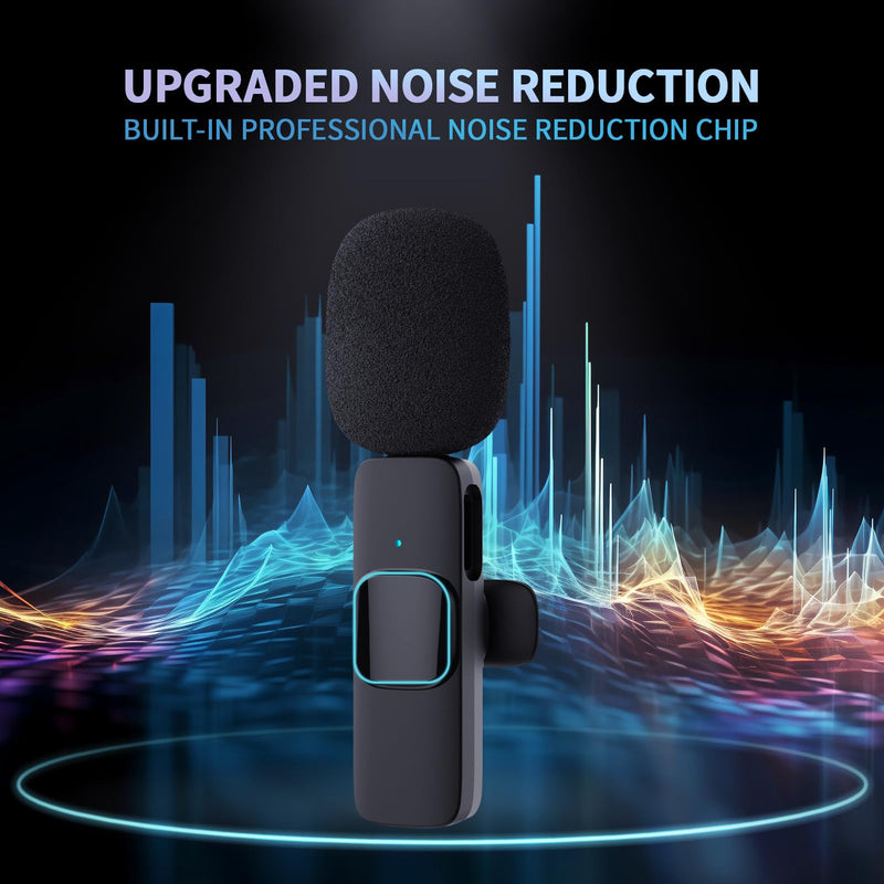 Wireless Lavalier Microphone for iPhone Android Camera with Furry Windproof Covers, Dual Lavalier Microphone for Interviews, Live Streaming, YouTube, TikTok, Plug-Play, 3-in-1 Receiver 3 in 1