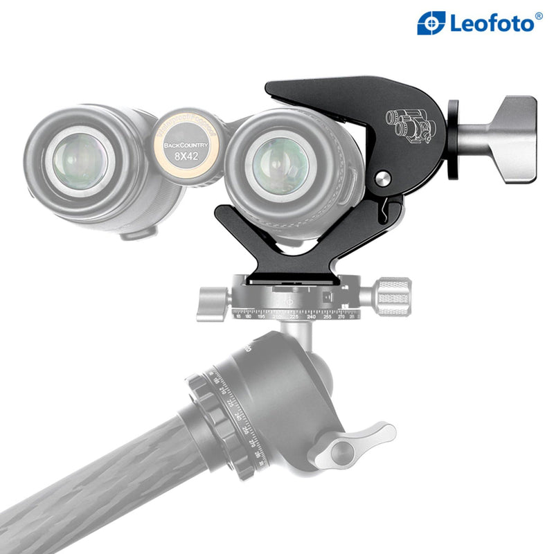 Leofoto BC-02 Binocular Adapter, for Diameter 28-60mm Binocular, 1/4" and 3/8" Mounting Thread, Arca Compatible