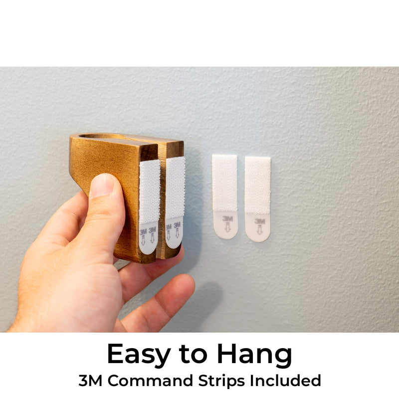Wooden Watch Band Organizer and Wall Charging Stand Bundle - Works with All Apple Watch Bands (Walnut)
