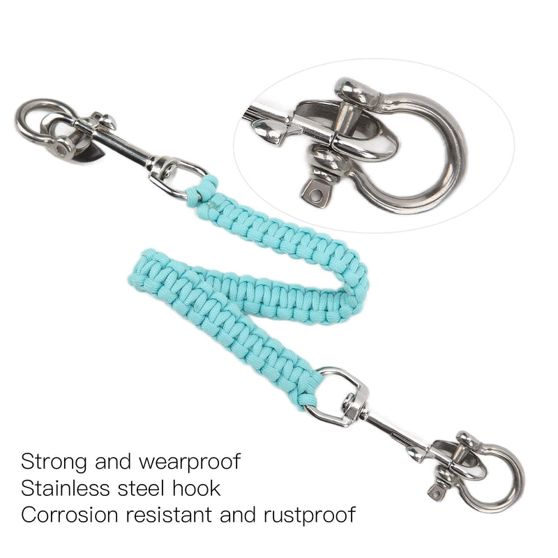 Alomejor Diving Camera Handle Rope Bracket Handle Rope Noctilucence Strong Rustproof Anticorrosion Underwater Camera Carry Lanyard Luminous Blue