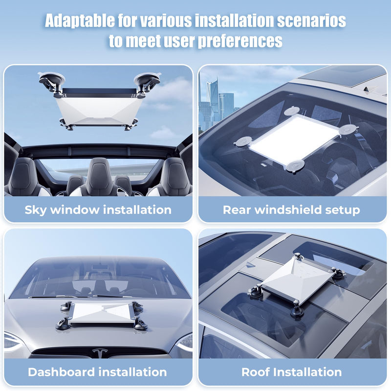 Starlink Mini Mount, Starlink Mini Suction Cup Mount for Car Windows & Sunroofs, Secure Mounting Kit with 2 Spare Cups & Anti-Slip Pad,All-Weather Stability for RVs, Trucks & Boats(Black) Black