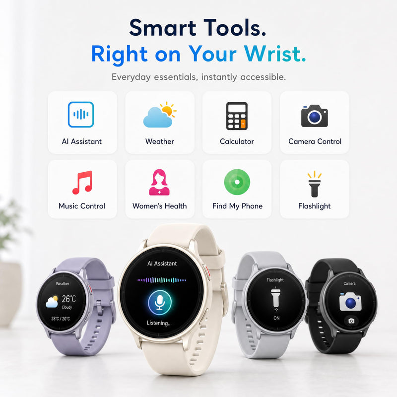 Smart Watch for Women (Answer/Make Call), 1.65" HD Fitness Tracker with Heart Rate/SpO2/Sleep Monitor, Pedometer, 110+ Sports Modes, 3ATM Waterproof, 7-Day Battery, for iOS Android Starlight
