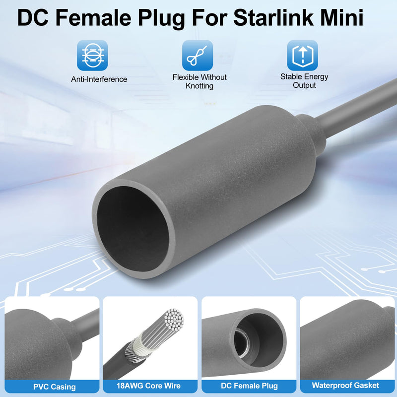 [AUSTRALIA] - Starlink Mini Power Supply Starlink Mini 12V Adapter 12V/24V to 30V 3.5A, Waterproof DC Step Up Converter with Female Plug 9-28V Input for RV/Off-Grid/Marine, Starlink Mini Accessories 