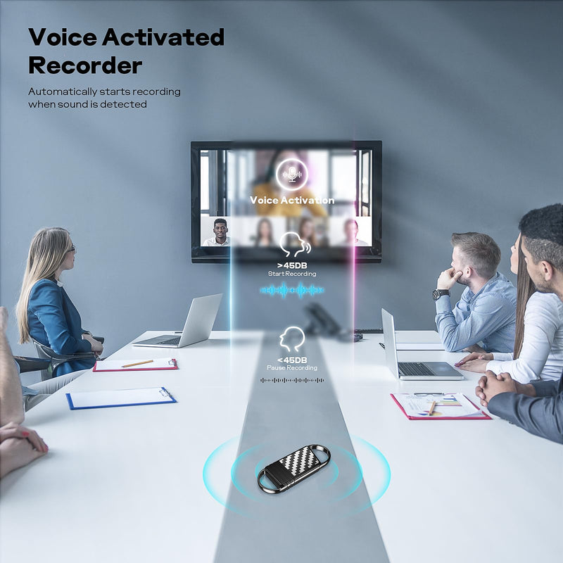 [AUSTRALIA] - 72GB Digital Voice Recorder - Xelarvex Voice Activated Recorder AI-Intelligent Noise Reduction, 4800 Hours Recording Device, Audio Recorder for Lectures/Interviews/Meetings 72GB 