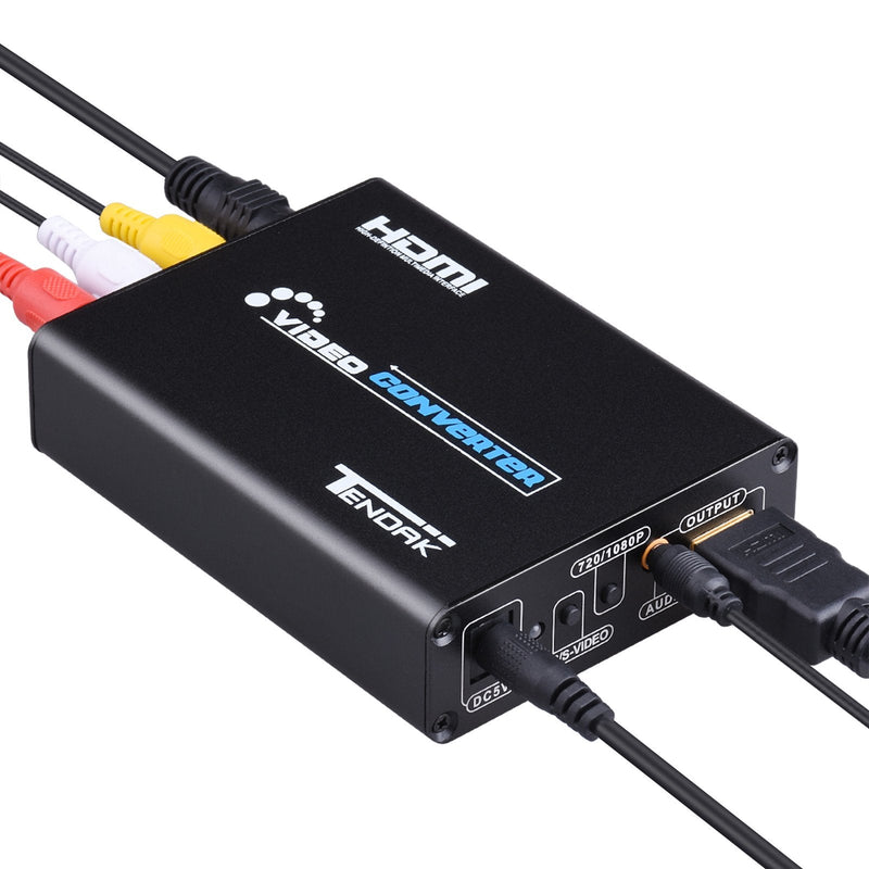 [AUSTRALIA] - Tendak 3RCA AV CVBS Composite & S-Video R/L Audio to HDMI Converter Adapter Support 720P/1080P with 3RCA S-Video Cable for NES SNES N64 PS2 PS3 HDTV 