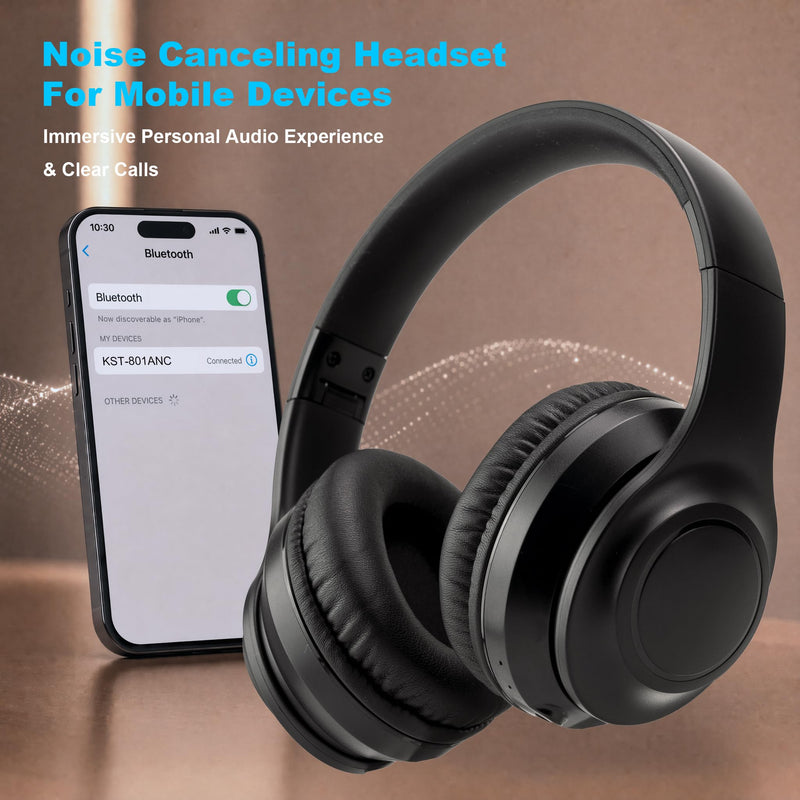 Wireless TV Headphone with Multi-Port Transmitter | Optical, Coaxial, RCA, USB, 3.5mm headphone jack port support, ANC headphone, Bluetooth 5.3 headset