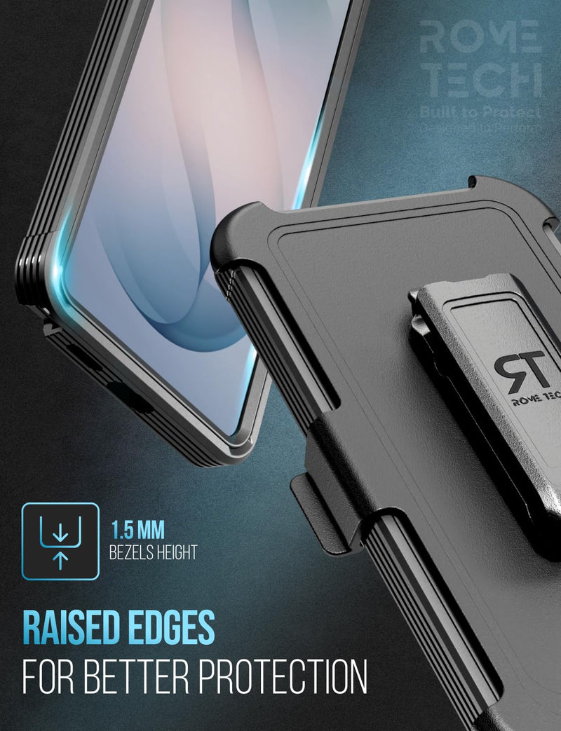 Designed for Samsung Galaxy S26 Ultra Case with Belt Clip Holster | Protective Cover with Strong Magnet Compatible with Magsafe - Black
