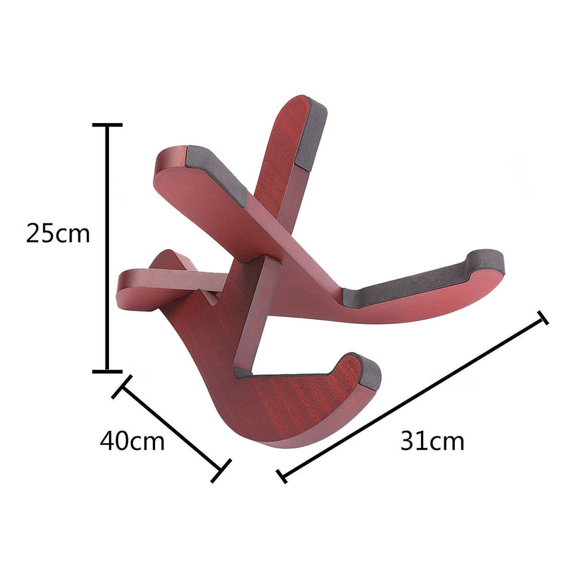 [AUSTRALIA] - Sapele Wood Guitar Stand, Wood Musical Instrument Stand for Acoustic, Classic, Electric, Bass Guitar 