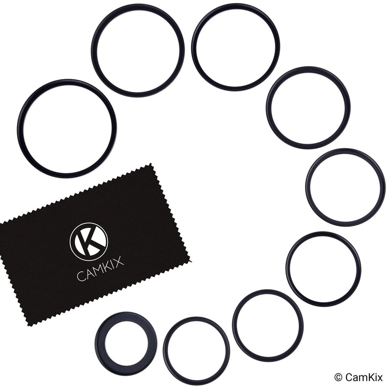 Step Up Lens Filter Adapter Rings - Set of 9 - Allows You to Fit Larger Size Lens Filters on a Lens with a Smaller Diameter - Sizes: 37-49, 49-52, 52-55, 55-58, 58-62, 62-67, 67-72, 72-77, 77-82 mm Step Up Lens Filter Adapter Kit - Set of 9