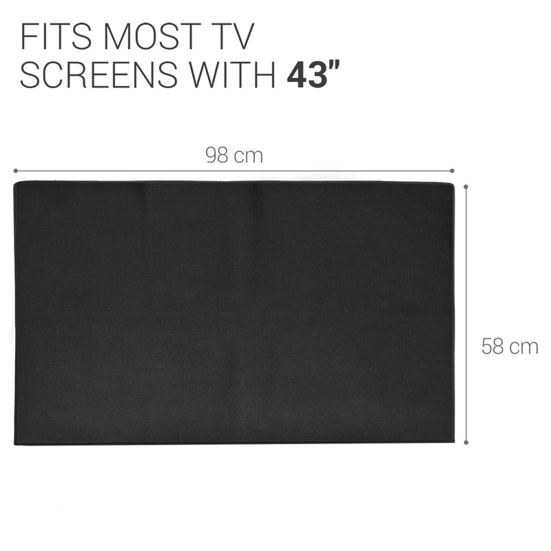 kwmobile Dust Cover for 49-50" TV - Fabric TV Display Protector for Flat Screen TVs - Black