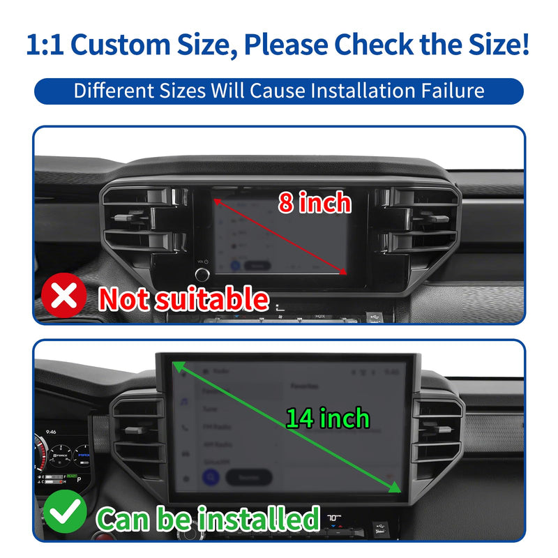 Car Phone Holder for Toyota Sequoia 2023-2026 / Tundra 2022-2026（14 inch Screen），for Smartphone Cradle Auto Accessories Bracket Anti-Shake，360 Degree Rotation，for All Cell Phones