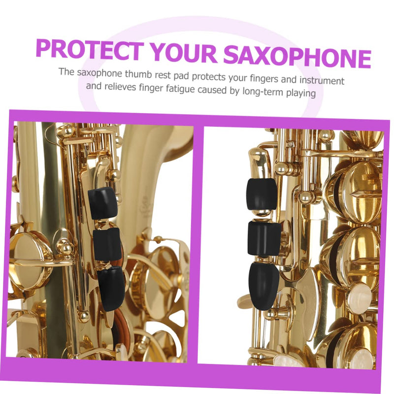 Silicone Side Key Covers 6pcs Saxophone Keypad Saxophone Side Key Cover Saxophone Key Risers Sax Side Key Covers Music Instrument Accessory Instrument Supplies Black Component 2.8x1.5cm