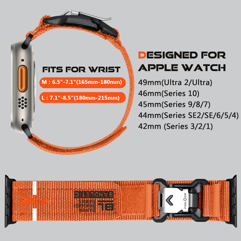 Bandletic Fidlock Magnetic Band and TPU Strap Compatible with Apple Watch