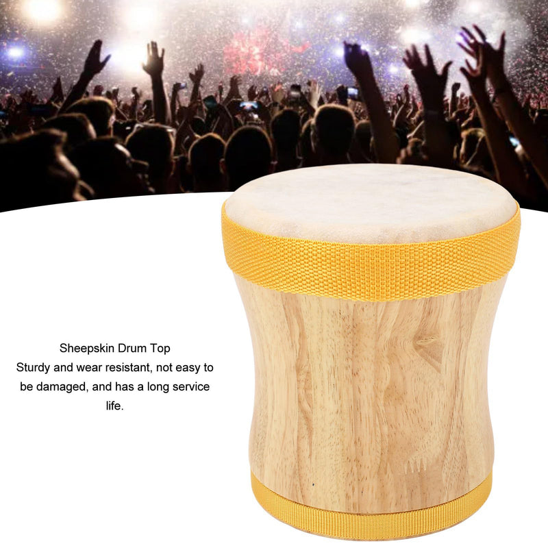 Hand Drum, Bongos For Adults Sheepskin Drum Top Hand Drums For Adults with Stick For Performances, Parties and Music Festivals (Yellow)